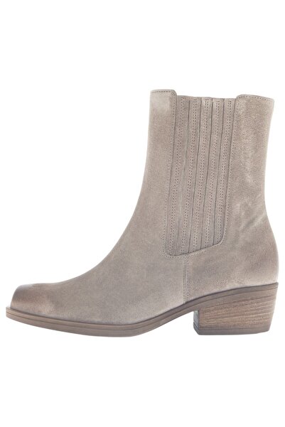 GABOR Damen Elegante Stiefelette F-weite 75.910 Grau 12 Kiesel Leder