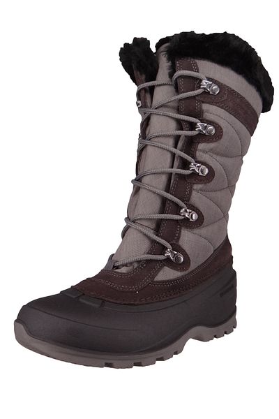 Kamik Damen Winterstiefel Winterschuhe Snovalley 4 NK2283 Grau Charcoal Leder/Synthetik mit ICEKISS Laufso
