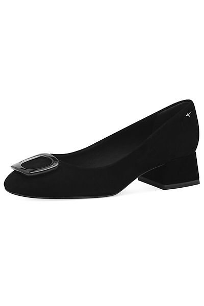 Tamaris Damen Pumps 1-22330-44 Schwarz 001 Black Leder Antislide/anti-shokk Absatz