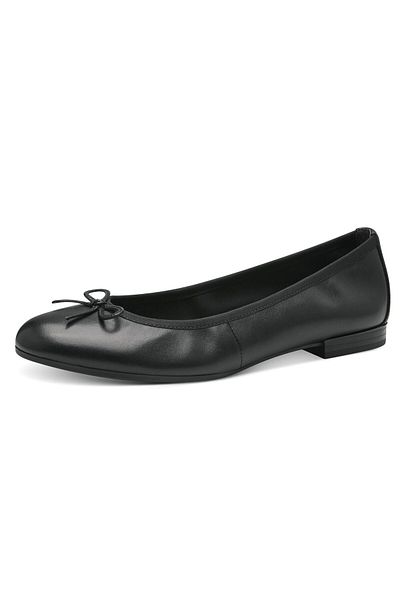 Tamaris Damen Klassische Ballerina 1-22116-41 Schwarz 001 Black Leder Mit Touch-it