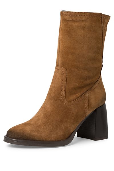 Tamaris Damen Elegante Stiefelette 1-25019-41 Braun 305 Cognac Leder mit TOUCH-IT