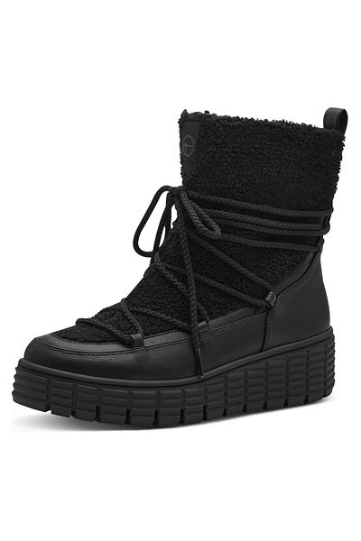 Tamaris Damen Elegante Stiefelette Winterschuhe 1-26479-43 Schwarz 007 Black Uni Kunstleder