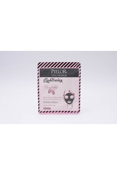 Pielor Hammam El Hana PIELOR VITAL INFUSION BLACK CHARCOAL FACIAL SHEET MASK 25ML LIGHTENING