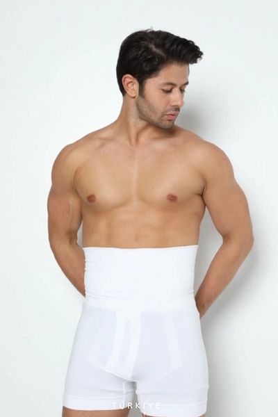 HOBİ CONDİ Premium Special Series Tightening and Strengthening Belly and Waist Slimming Men's Double Boxer Corset