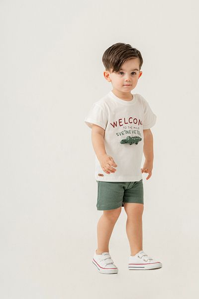 JNF kids Baby Boy & Child Crocodile Summer 2-Piece Set