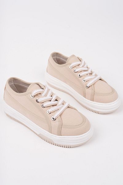 MUGGO Pantofi sport casual pentru femei, cu șireturi, cu talpă groasă Carina