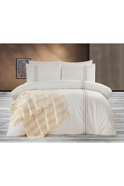 Capital Home Capi̇tal Home 7-Piece Pi̇qued Duvet Cover Set