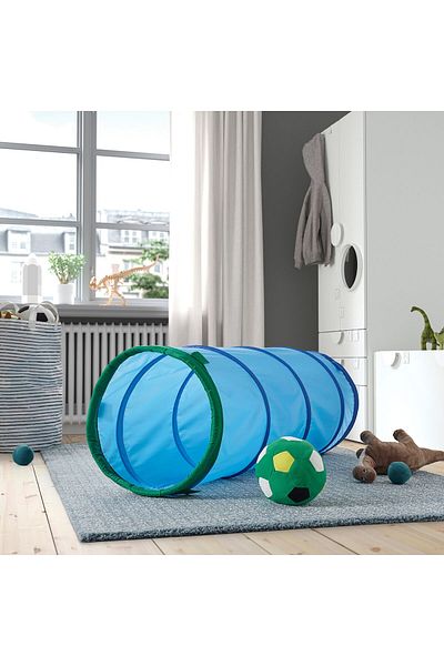IKEA DVÄRGMÅS Play tunnel, blue/green