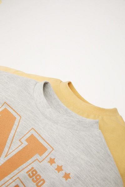 DeFacto Dvoudílné tričko s dlouhým rukávem pro chlapečka Regular Fit Crew Neck D6228A5Ns