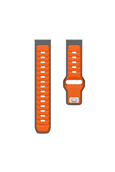 Apsuwa Imiki SF1E 22mm uyumlu Kordon kayış Silikon 22/135KRD Turuncu Gri