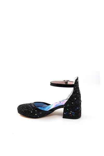 BYŞ Moda Pantofi de seara Elsa cu toc pentru fete NEGRU ALBASTRU