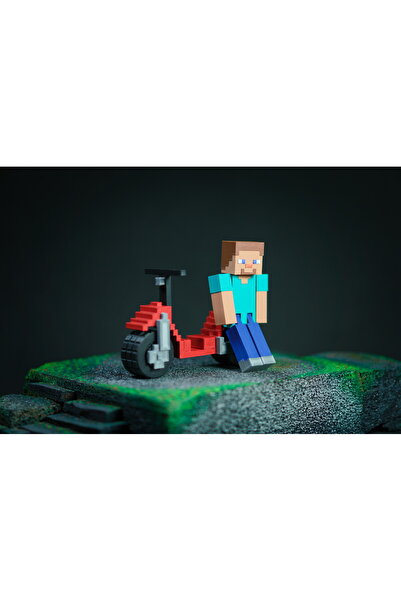 3DLAYERCRAFT Minecraft Steve - Scooter Figürü 2 Parça