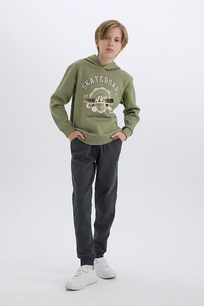 DeFacto Bedrucktes Sweatshirt- und Jogginghose-Set mit Kapuze für Jungen – D3601a824wn