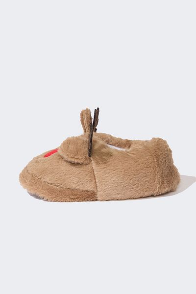 DeFacto Girl's Christmas Themed Thick Sole House Slippers D3449A824Wn