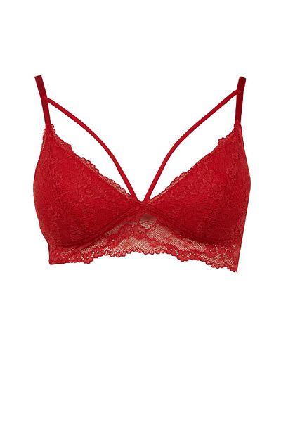 DeFacto Fall In Love Pad Lace Red Bralet R6569az24au