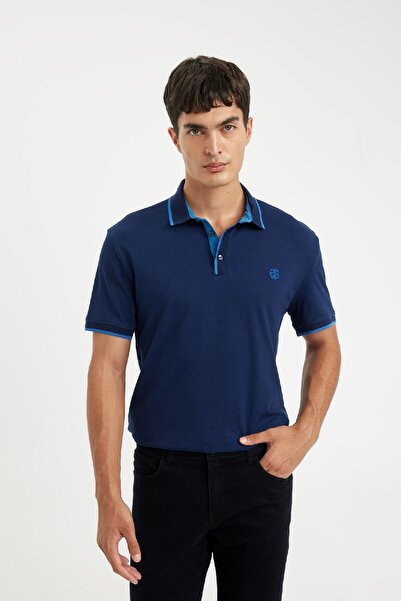 DeFacto Neues Regular Fit Polo-Kragen Kurzarm-Piqué-T-Shirt D5993ax24sm