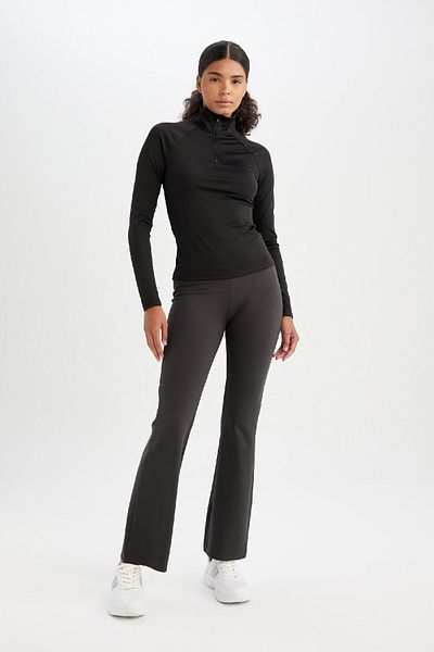 DeFacto Defactofit - Stand Collar Long Sleeve Sports T-Shirt B0811Ax24Au