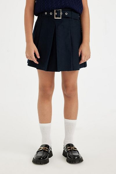 DeFacto Girl's Belted Gabardine Pleated Skirt D3214A824Wn