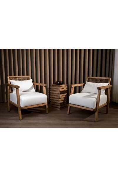 Aberteka MERLİN Çay Seti Koltuk Takımı İki Berjer + Yan Sehpa (Salon, Balkon, Ofis Mobilyası)