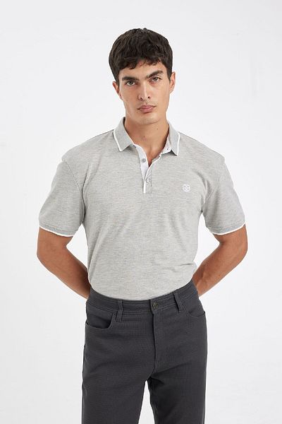 DeFacto Piqué-Polo-T-Shirt – Regular Fit, Kurzarm D5993Ax24Sm
