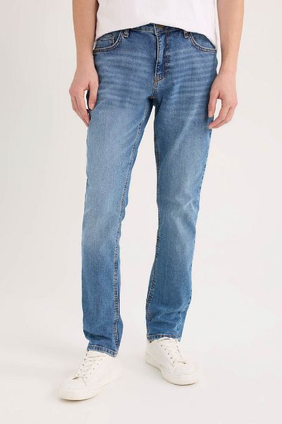DeFacto Pedro Slim Fit στενή εφαρμογή κανονική μέση στενό τζιν παντελόνι B8418ax25sp