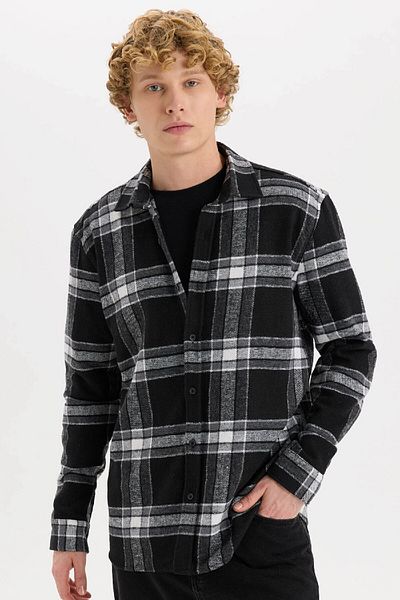 DeFacto Regular Fit Checked Lumberjack Long Sleeve Shirt S9275Az24Au