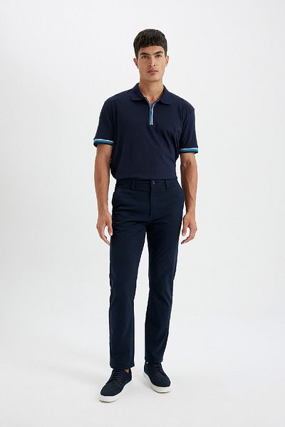 DeFacto Kurzärmliges Polo-T-Shirt mit normaler Passform - D6000AX24SM