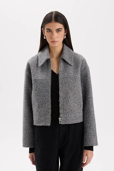DeFacto Water Repellent Polo Collar Κοντό μπουφάν με φερμουάρ - C0935ax25sp