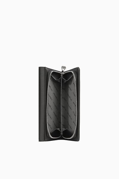 CENGİZ PAKEL Cengiz Pakel Women's Large Size Metal Accessory Detailed Wallet/Portfolio - 65291 - Black