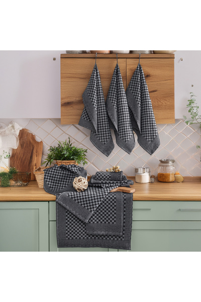 Genel Markalar Mappa Germanica Dama Antrasit 6'lı Alman Peçetesi Ve Kurulama Bezi