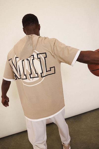 DeFacto Μπλουζάκι Nba Milwaukee Bucks Wide Fit Kapousolu με πέτο