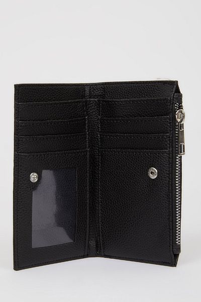 DeFacto Women's Zippered Faux Leather Wallet D6853Axns