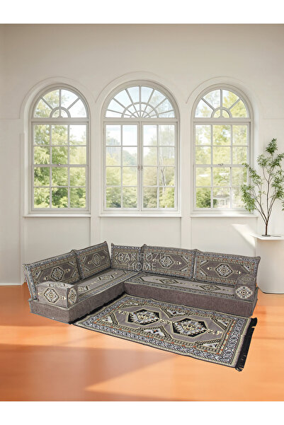 BAKIRÖZÜ HOME Şark Köşesi Takımı (20 CM MİNDER KALINLIĞI) Gri Yahyalı Modeli ...