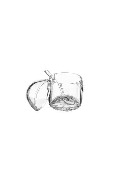 Dania 3-piece clear acrylic spice jar set with a spice holder