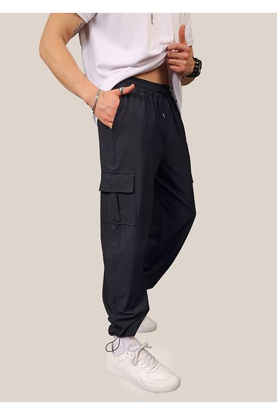 EydaMoon # yokgibi Baggy Cut Cargo Τσέπη Κλιπ στο πόδι Συμπαγής αθλητικός αθλητικός παντελόνι