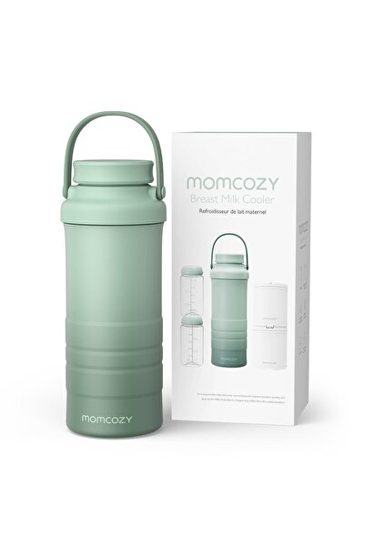 Momcozy مبرد حليب الثدي المحمول، تبريد لمدة 24 ساعة، للسفر والاستخدام في الهواء الطلق مع زجاجتين للرضاعة
