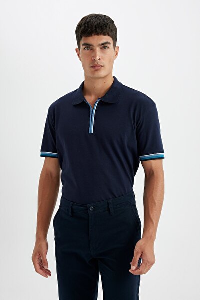 DeFacto Neues Regular Fit Polo-Shirt mit Kurzarm D6000ax24sm