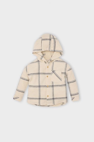 DeFacto Flannel Fabric Long Sleeve Shirt with Hood for Baby Boy D5247A524Wn
