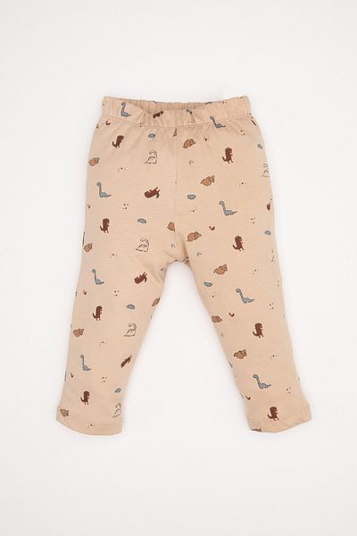 DeFacto Baby Boys Dinosaur Printed Βαμβακερό χτενισμένο σετ πιτζάμες - Μακρύ μανίκι, κουμπιά, γιακάς πουκαμίσου D6811a5ns