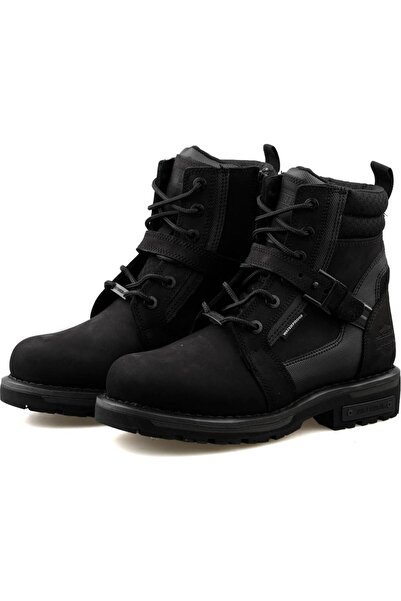 Harley Davidson 025M100697 Franco WP Siyah Nubuk Erkek Hakiki Der