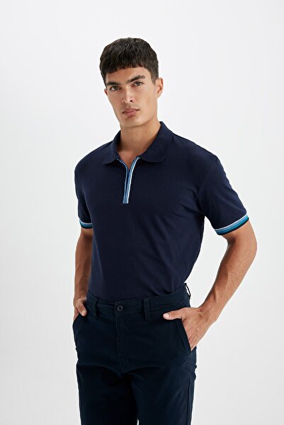 DeFacto Neues Regular Fit Polo-Shirt mit Kurzarm D6000ax24sm