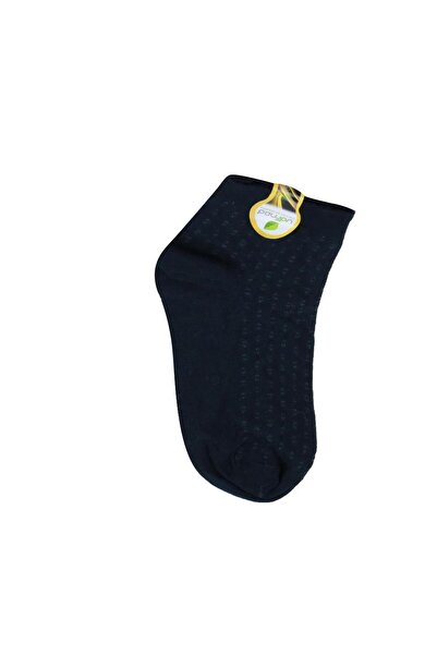 FOURSOLOS Men's Bamboo Black, Navy Blue, Gray 3-Piece Booties Socks