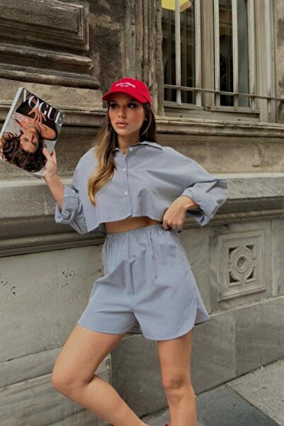 Modayakamoz Volerie Striped Shorts Suit 9342-17