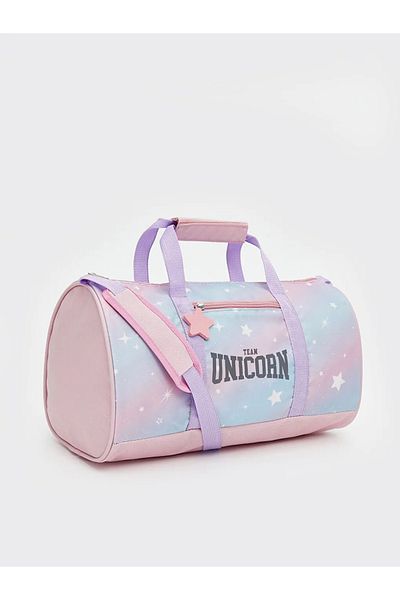 LC Waikiki ACCESORII LCW Geantă sport pentru fete cu imprimeu albastru