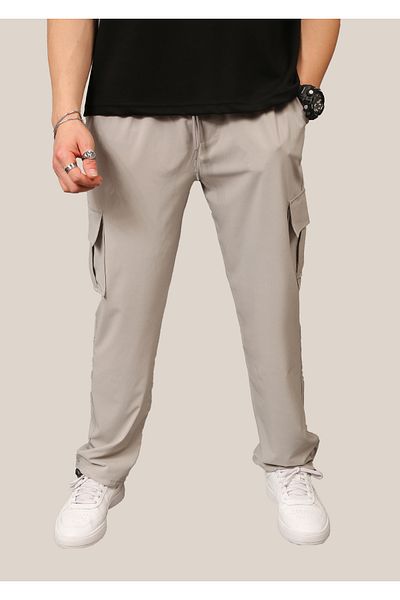 EydaMoon # yokgibi Baggy Cut Cargo Τσέπη Κλιπ στο πόδι Συμπαγής αθλητικός αθλητικός παντελόνι