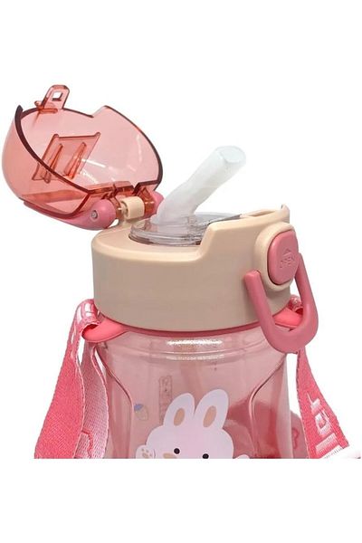 DILLER Flask 400 ml with Straw/Strap Pink Db007