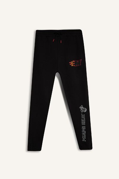 DeFacto Nba Miami Heat Fityken Jogger αθλητική φόρμα Standa Fit με τσέπη και πόδι με ταινία