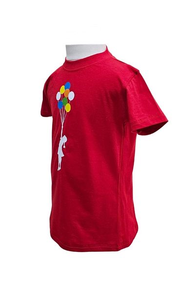 Kostüm Sarayı Children and Balloons Themed Red T-Shirt