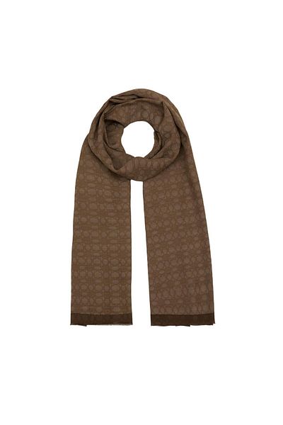 ipekevi Four Seasons Dark Mink Monogram Shawl