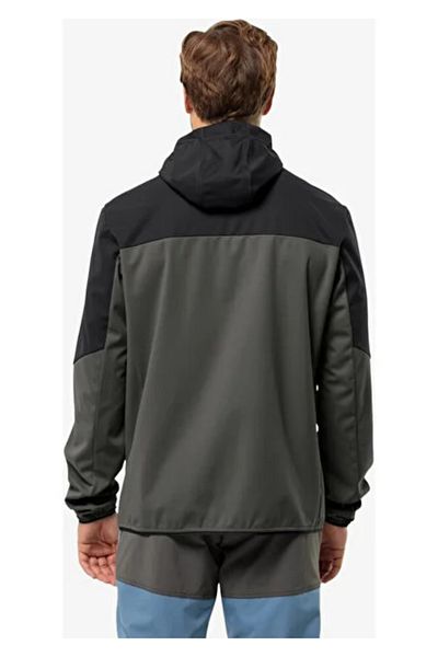 Jack Wolfskin 1306923 _6945 FELDBERG HOODY M Αδιάβροχο εξωτερικού χώρου Μαύρο Γκρι